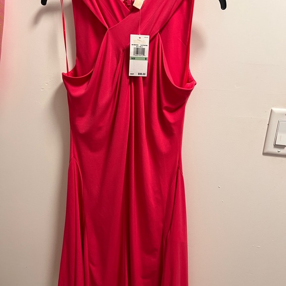 Cross neck Michael kors dress hot pink - Picture 2 of 5